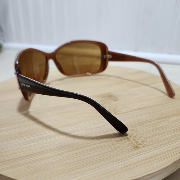PRADA Model SPR04F 70-13 Sunglasses Brown Frames Made in Italy - Picture 3 of 16